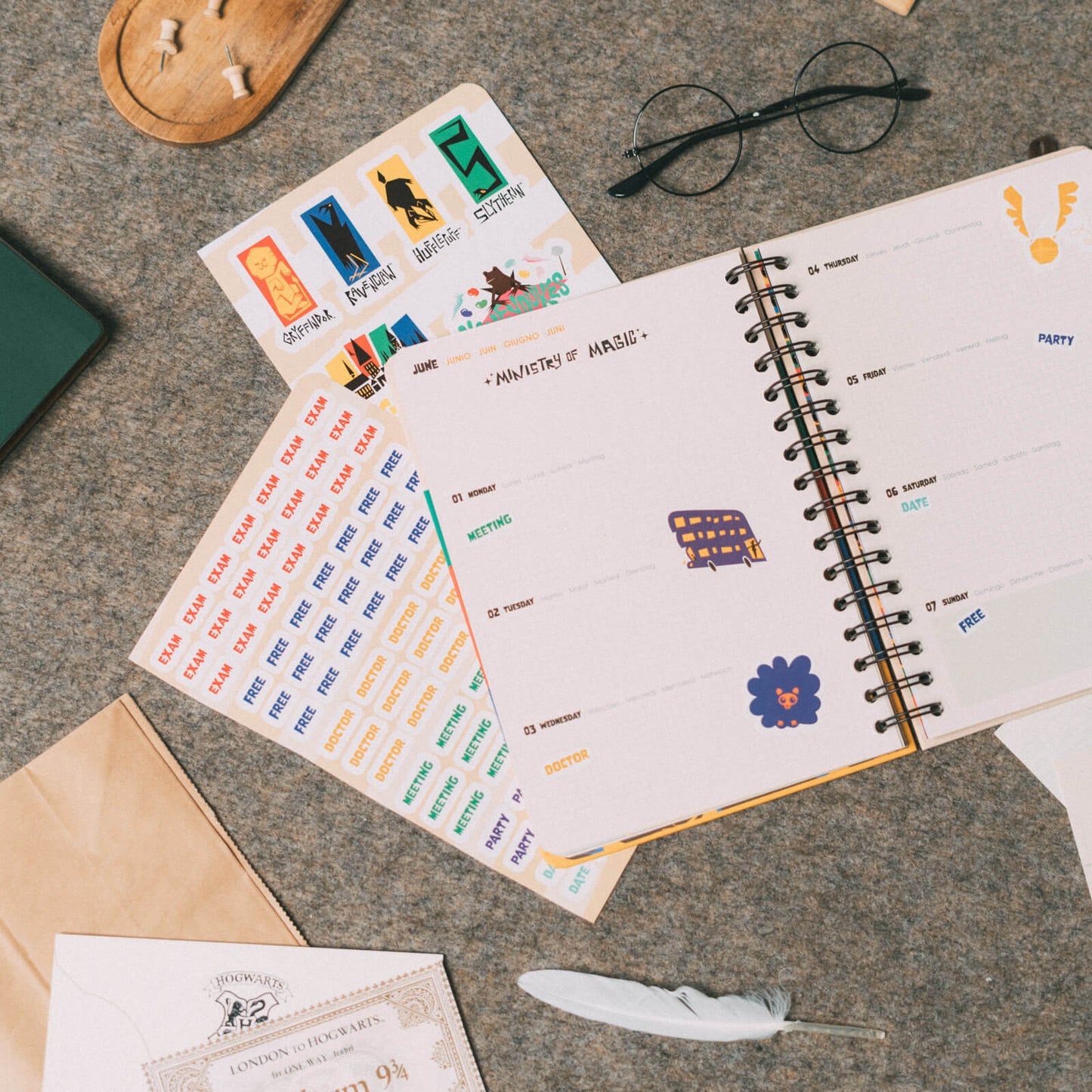 Agenda Anual 2026 Harry Potter Semana Vista A5