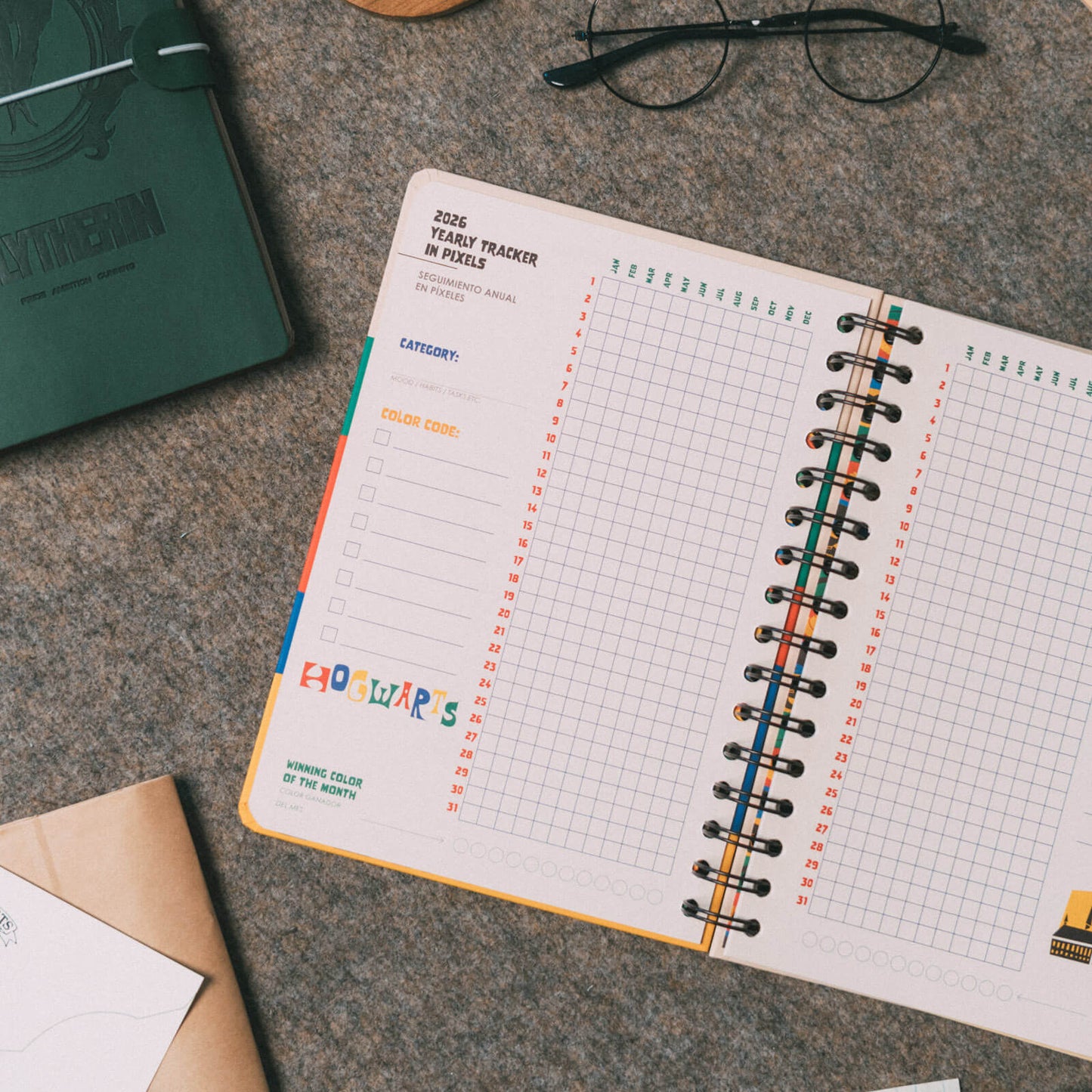 Agenda Anual 2026 Harry Potter Semana Vista A5