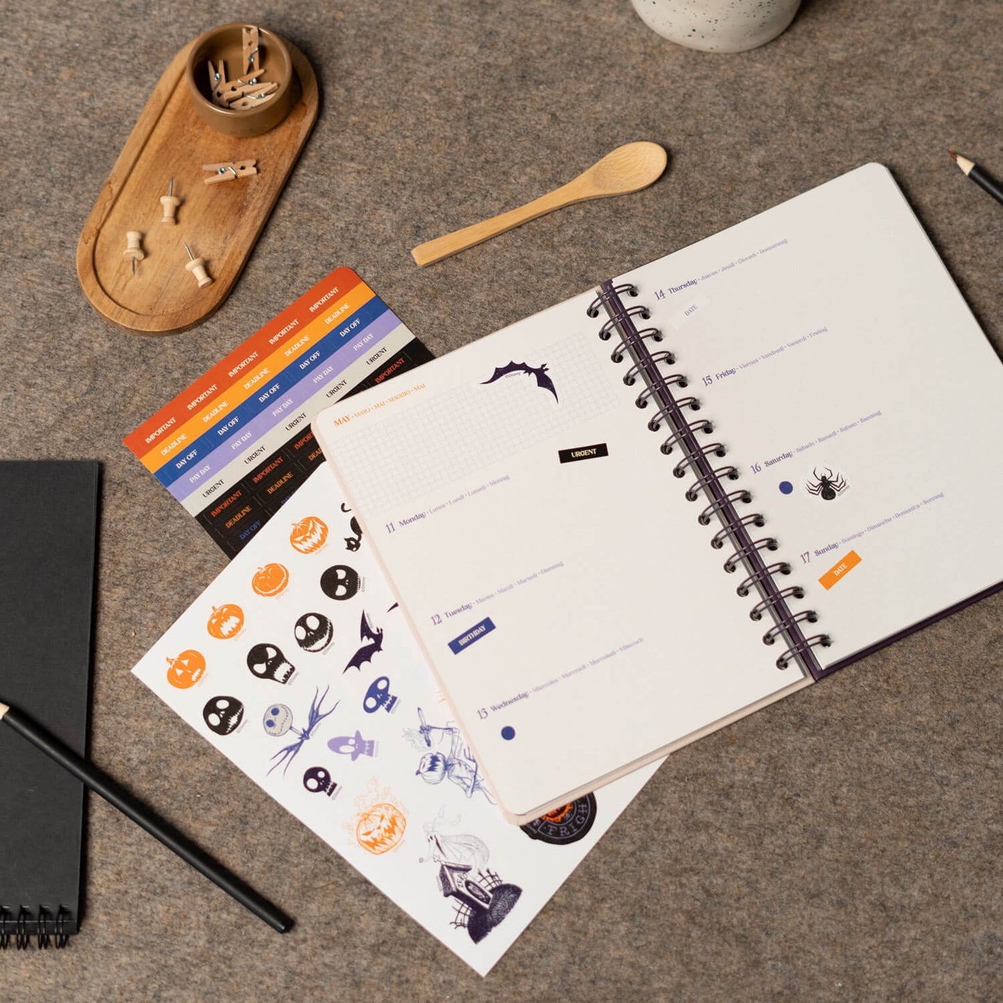 Agenda Anual 2026 Pesadilla Antes De Navidad Semana Vista A5