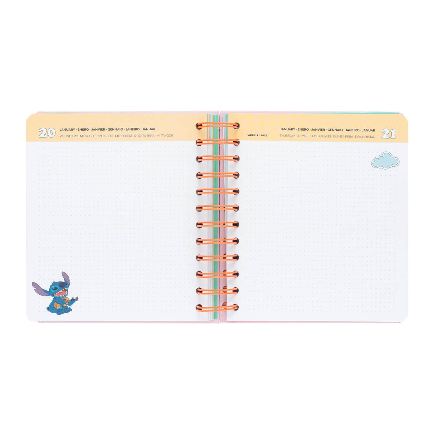 Agenda Escolar 2026/2027 Stitch Y Ángel Disney Día Página 11 Meses
