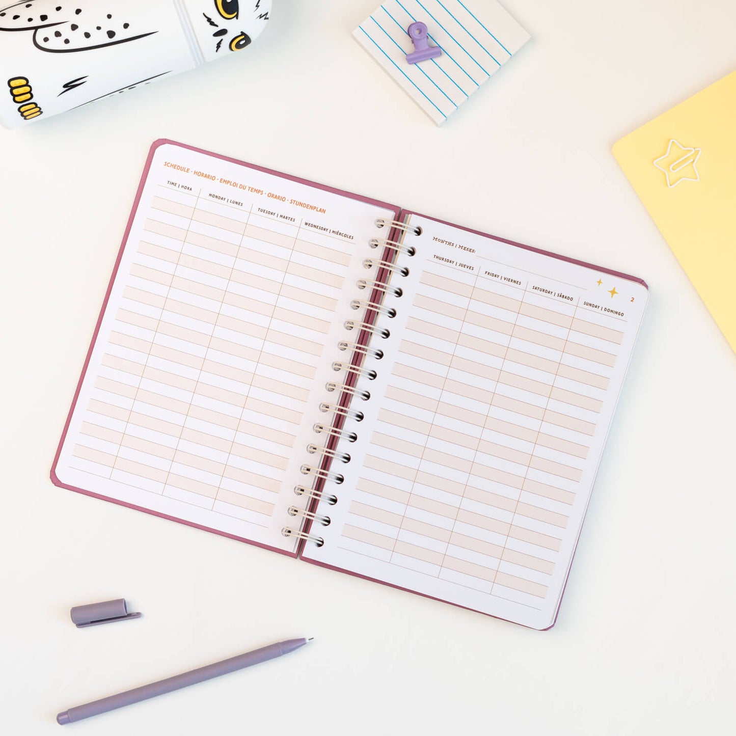 Agenda Escolar 2026/2027 Harry Potter Semana Vista 12 Meses A5