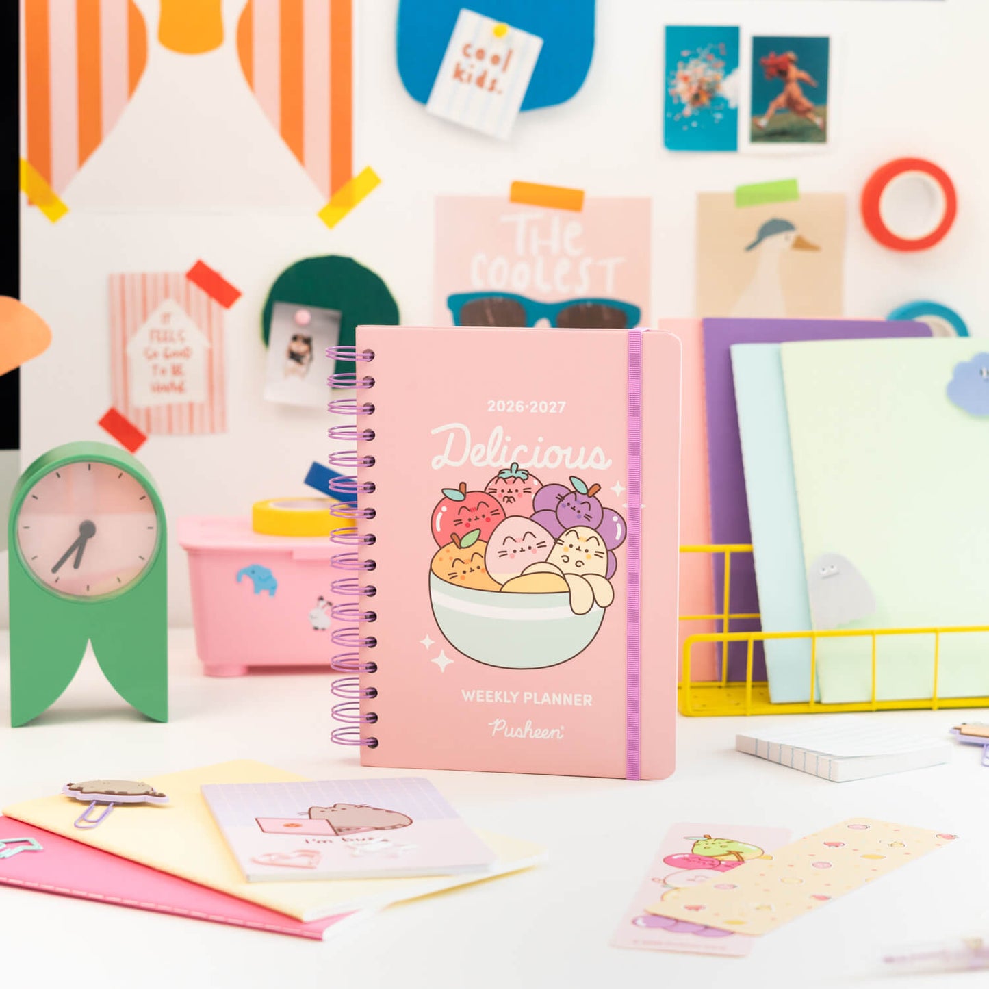 Agenda Escolar 2026/2027 Pusheen Fruits Semana Vista 12 Meses A5