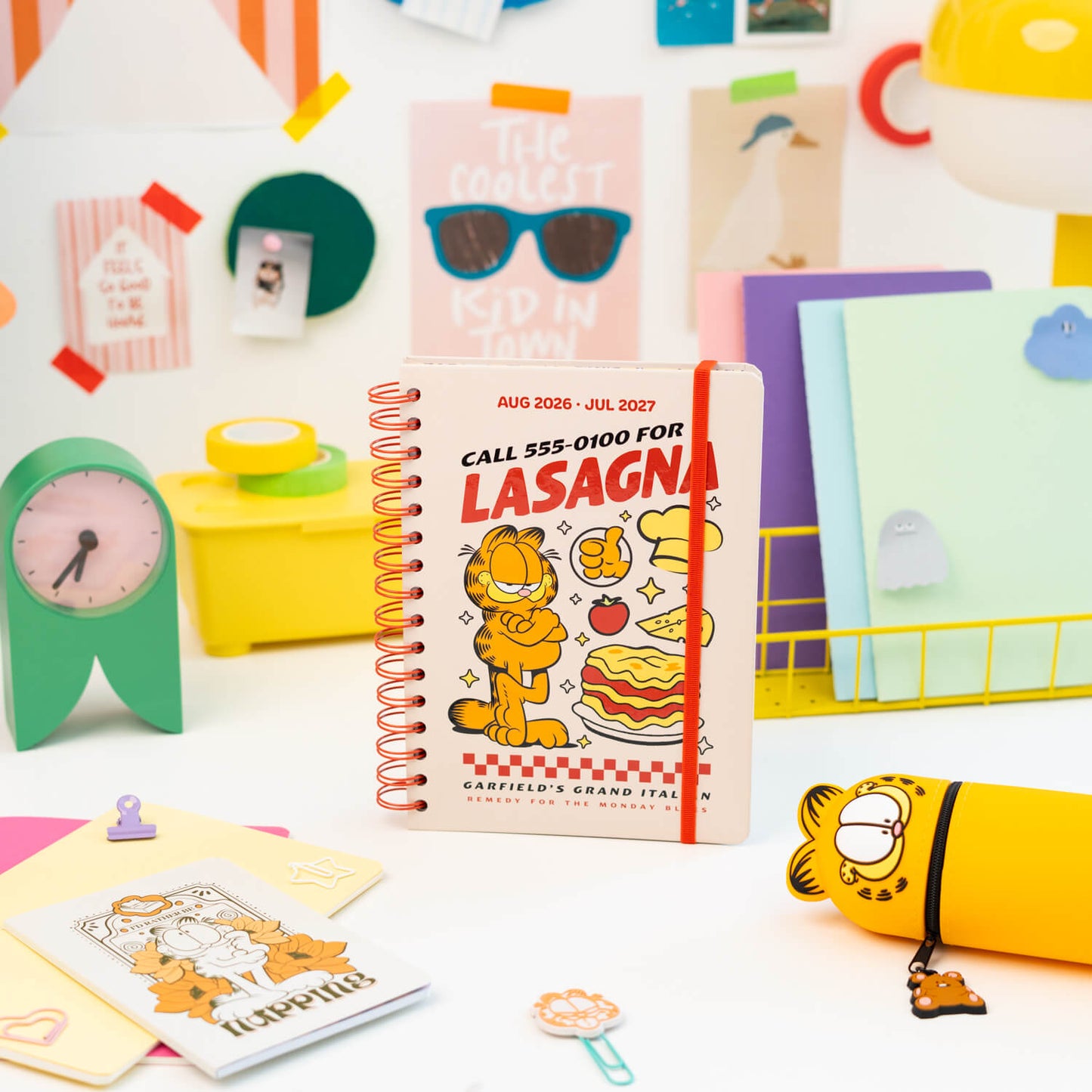 Agenda Escolar 2026/2027 Garfield Semana Vista 12 Meses A5