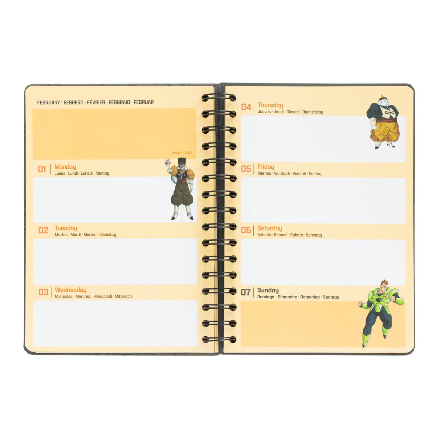 Agenda Escolar 2026/2027 Dragon Ball Semana Vista 12 Meses A5