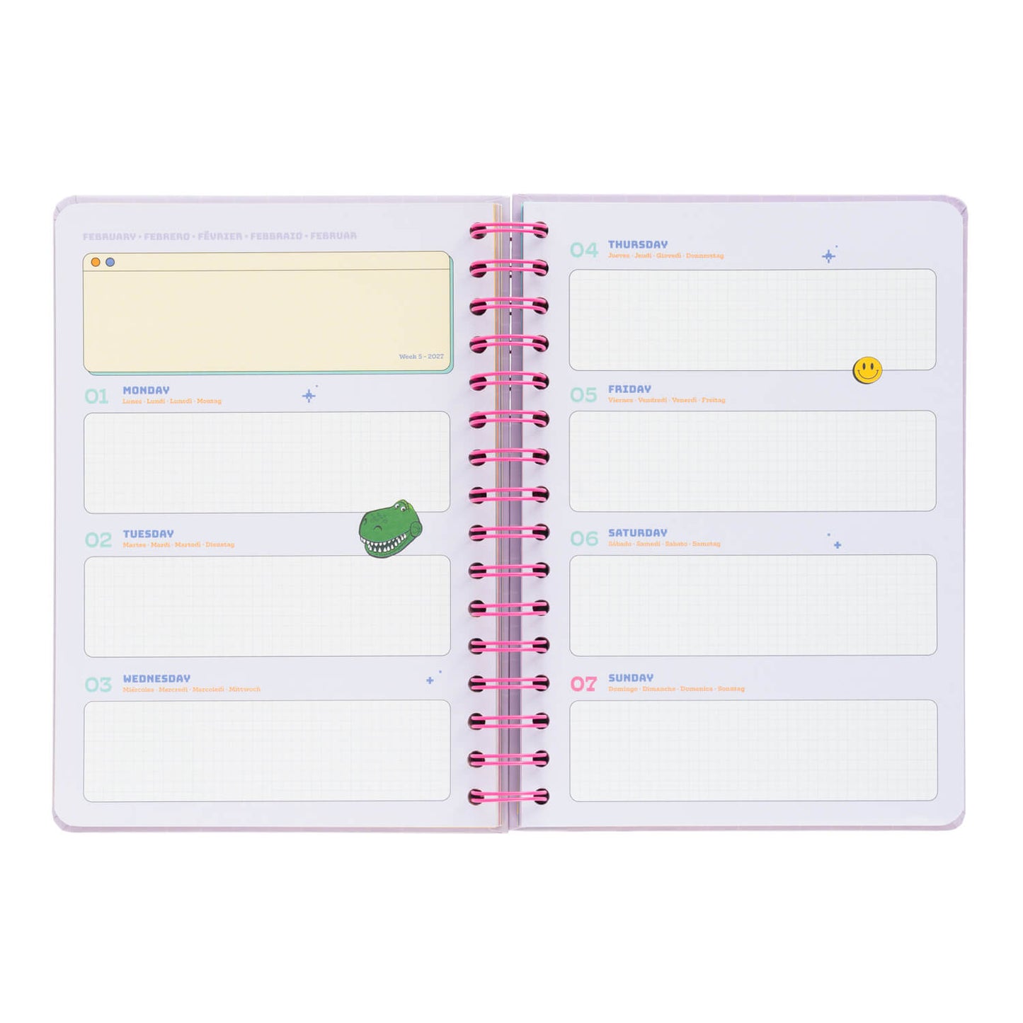Agenda Escolar 2026/2027 Toy Story Disney Semana Vista 12 Meses A5