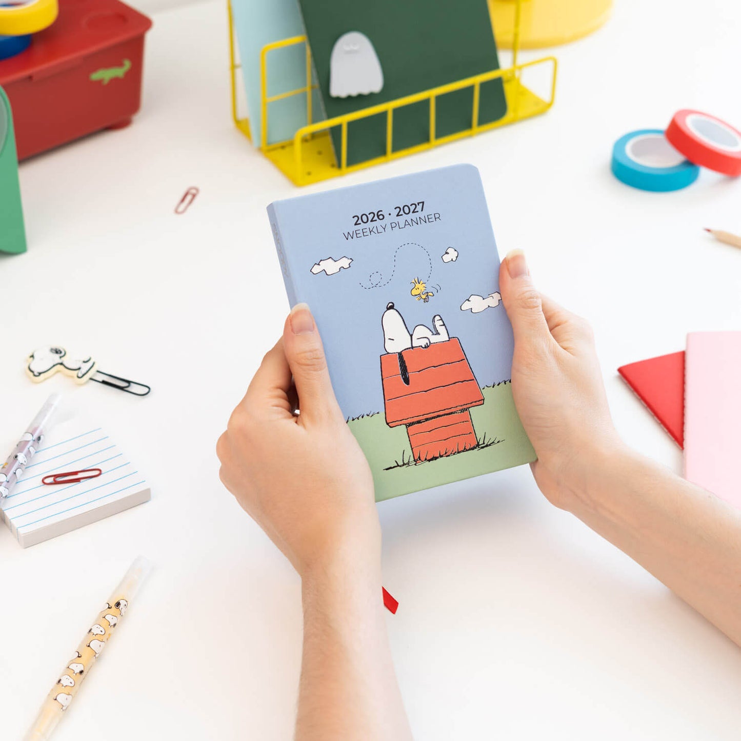 Agenda Escolar 2026/2027 Snoopy Semana Vista 17 Meses Pocket
