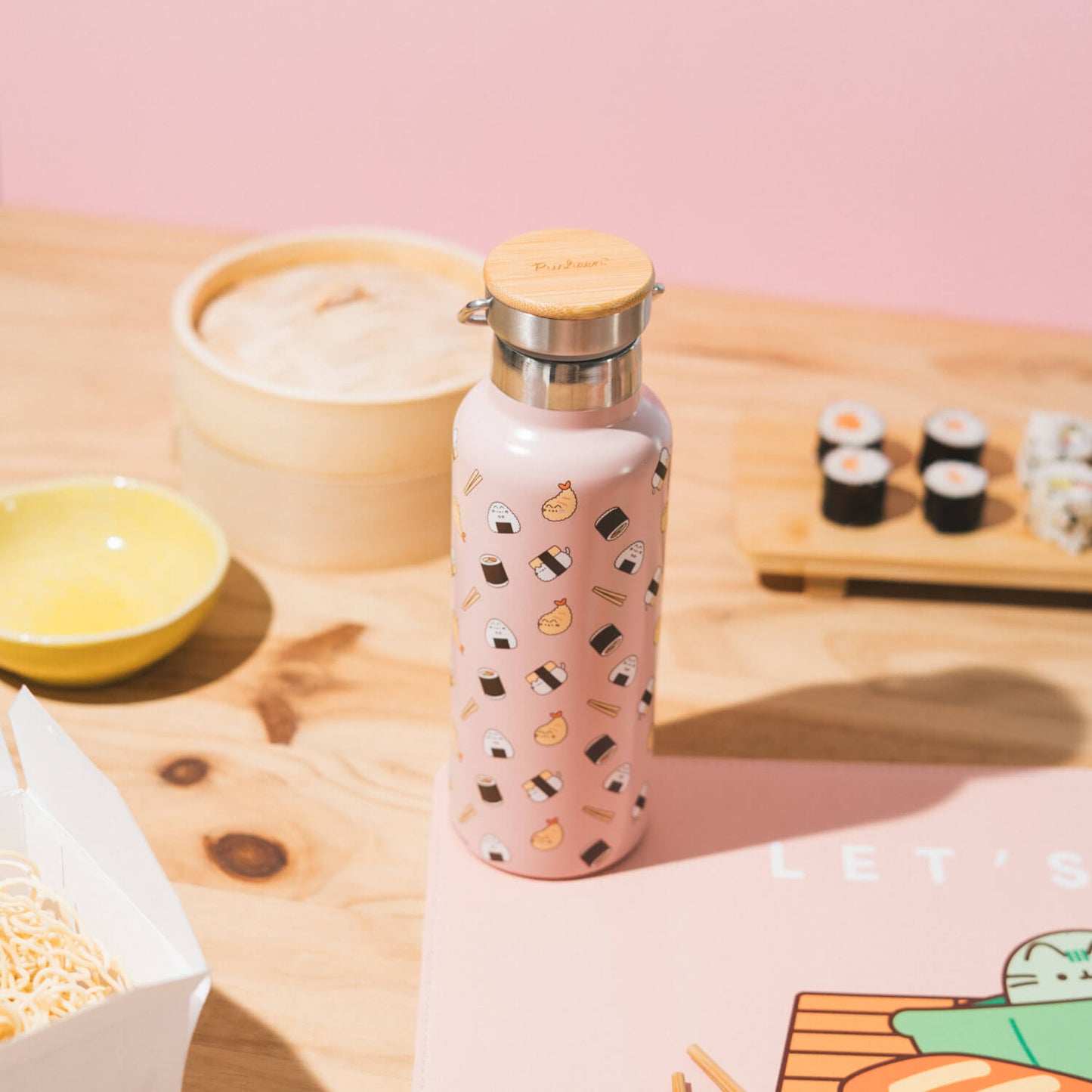 Botella Metálica Pusheen Sushi Roll