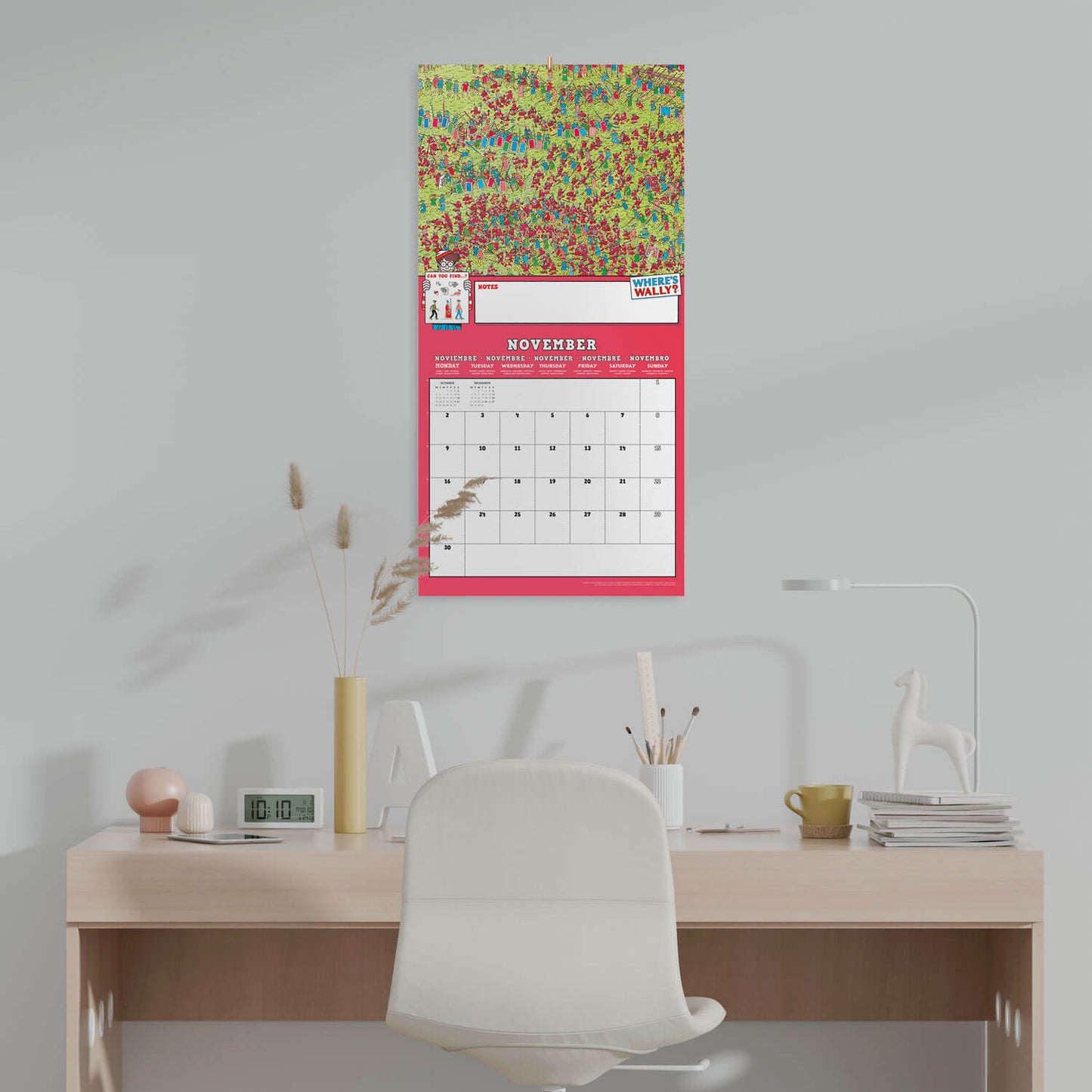 Calendario De Pared 2026 Donde Esta Wally?