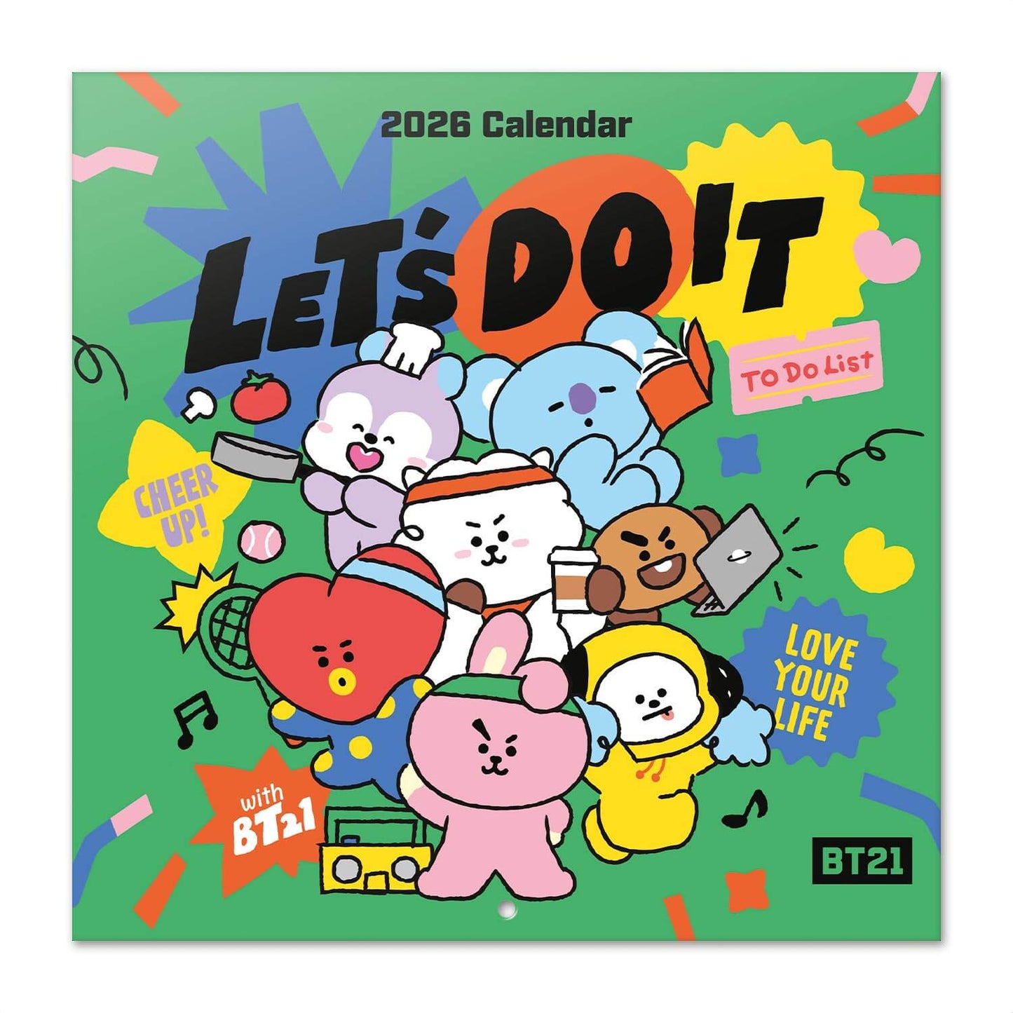Calendario De Pared 2026 Bt21