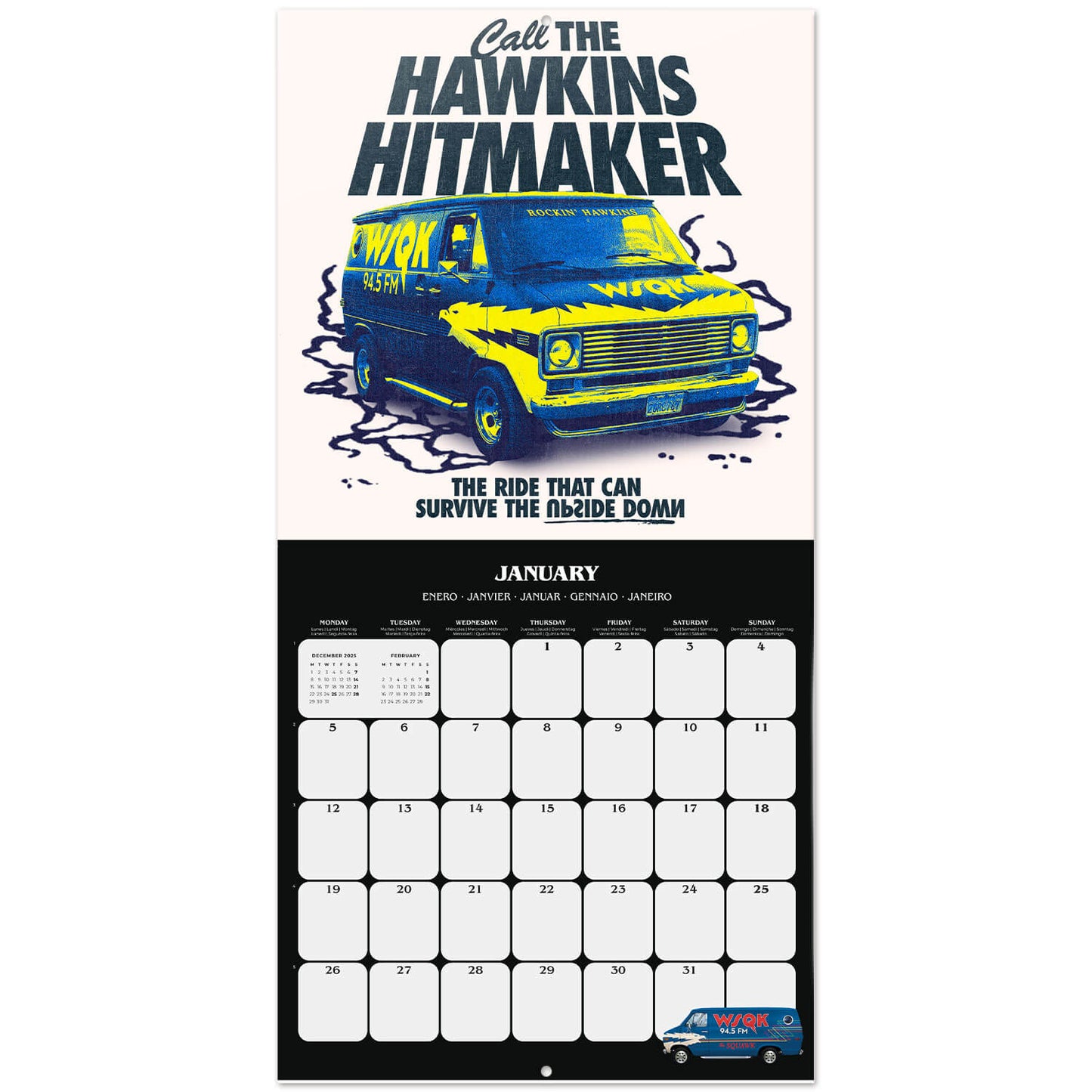 Calendario De Pared 2026 Stranger Things