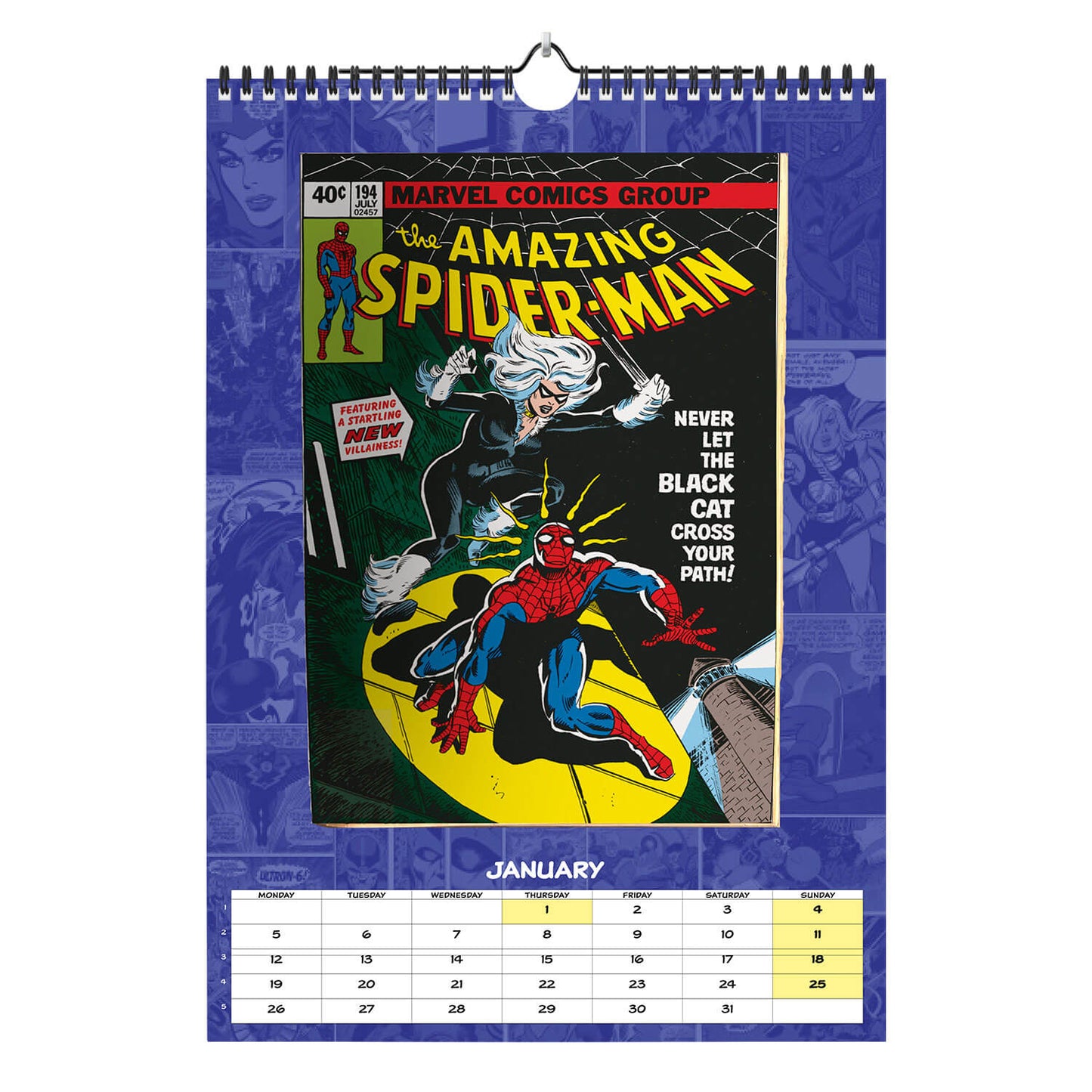 Calendario De Pared A3 2026 Marvel Comics