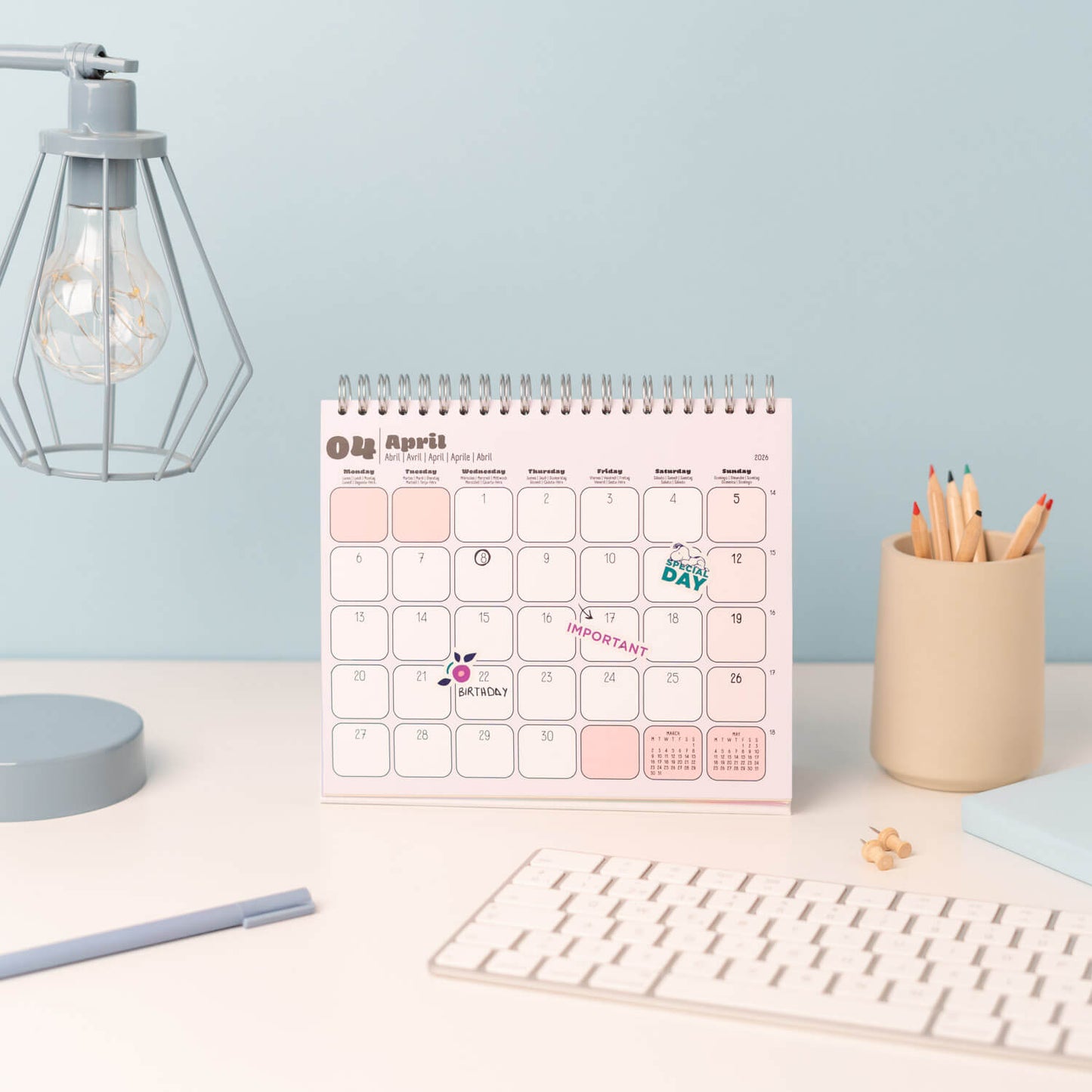 Calendario De Escritorio 2026 Snoopy