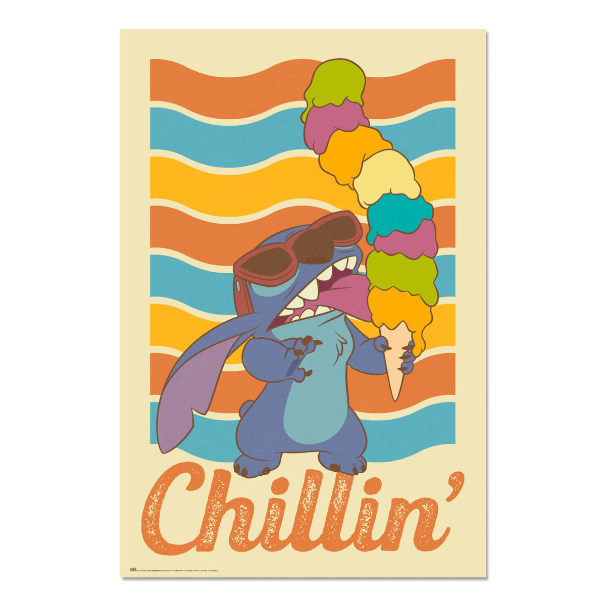 Poster Stitch Chillin Disney