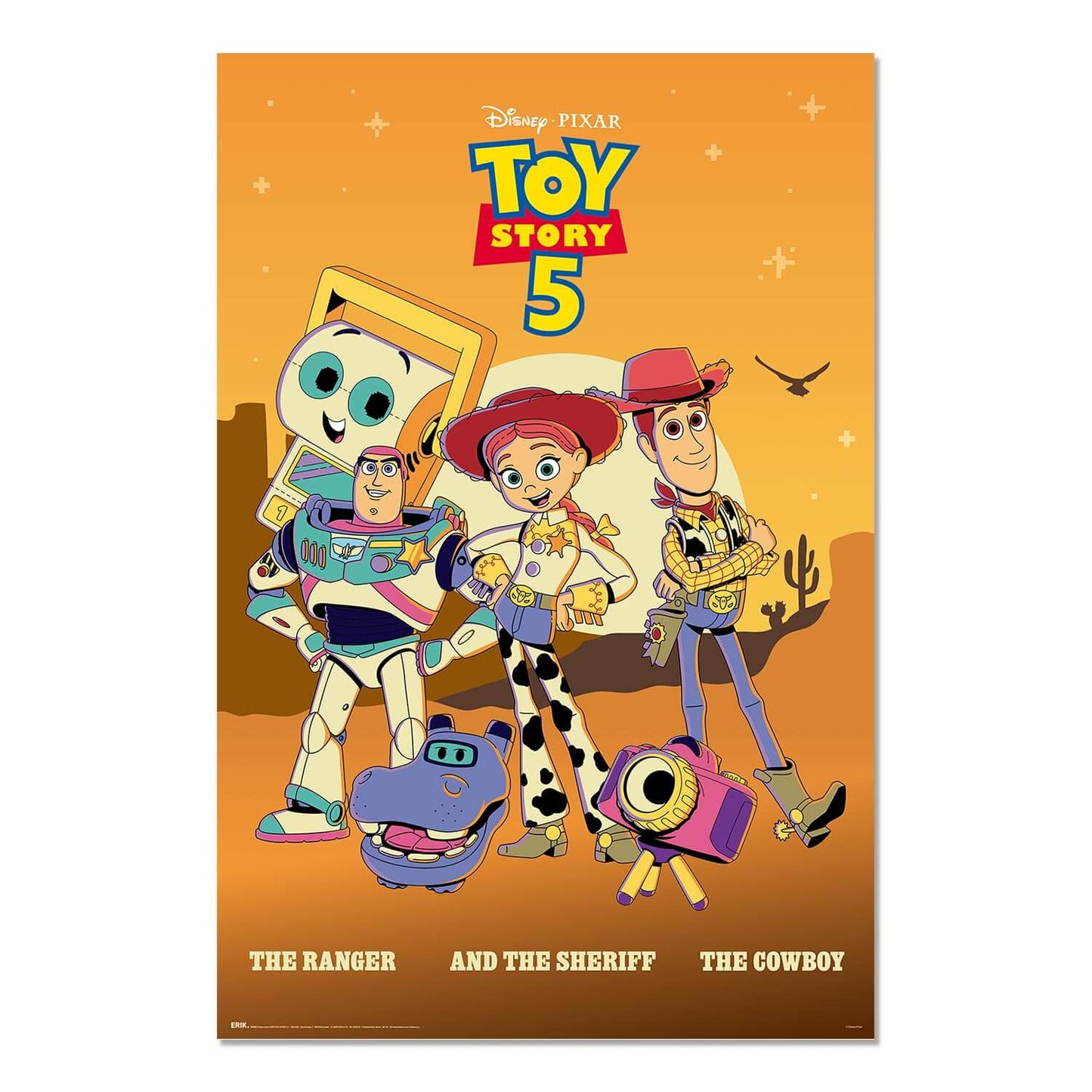 Poster Toy Story 5 Ranger Sheriff Cowboy Disney Pixar