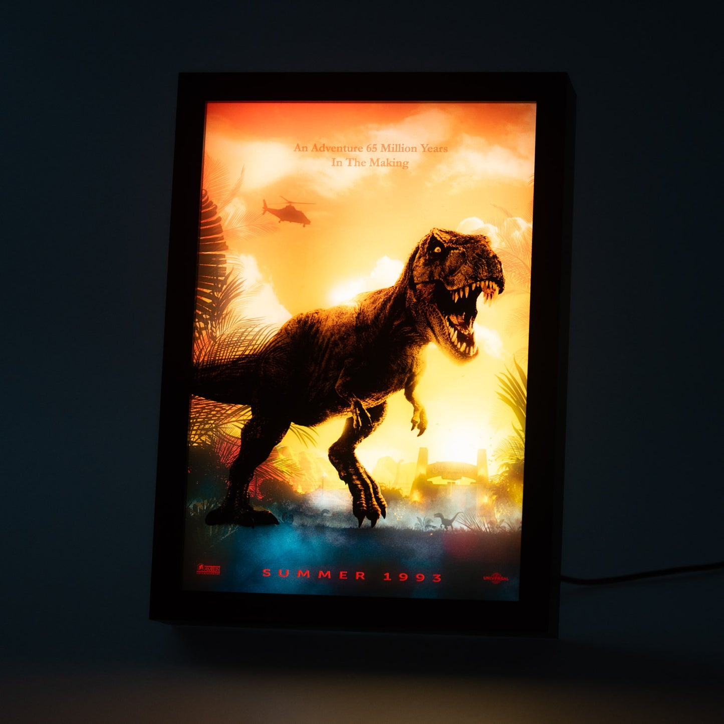 Cuadro Con Luz LED Jurassic Park