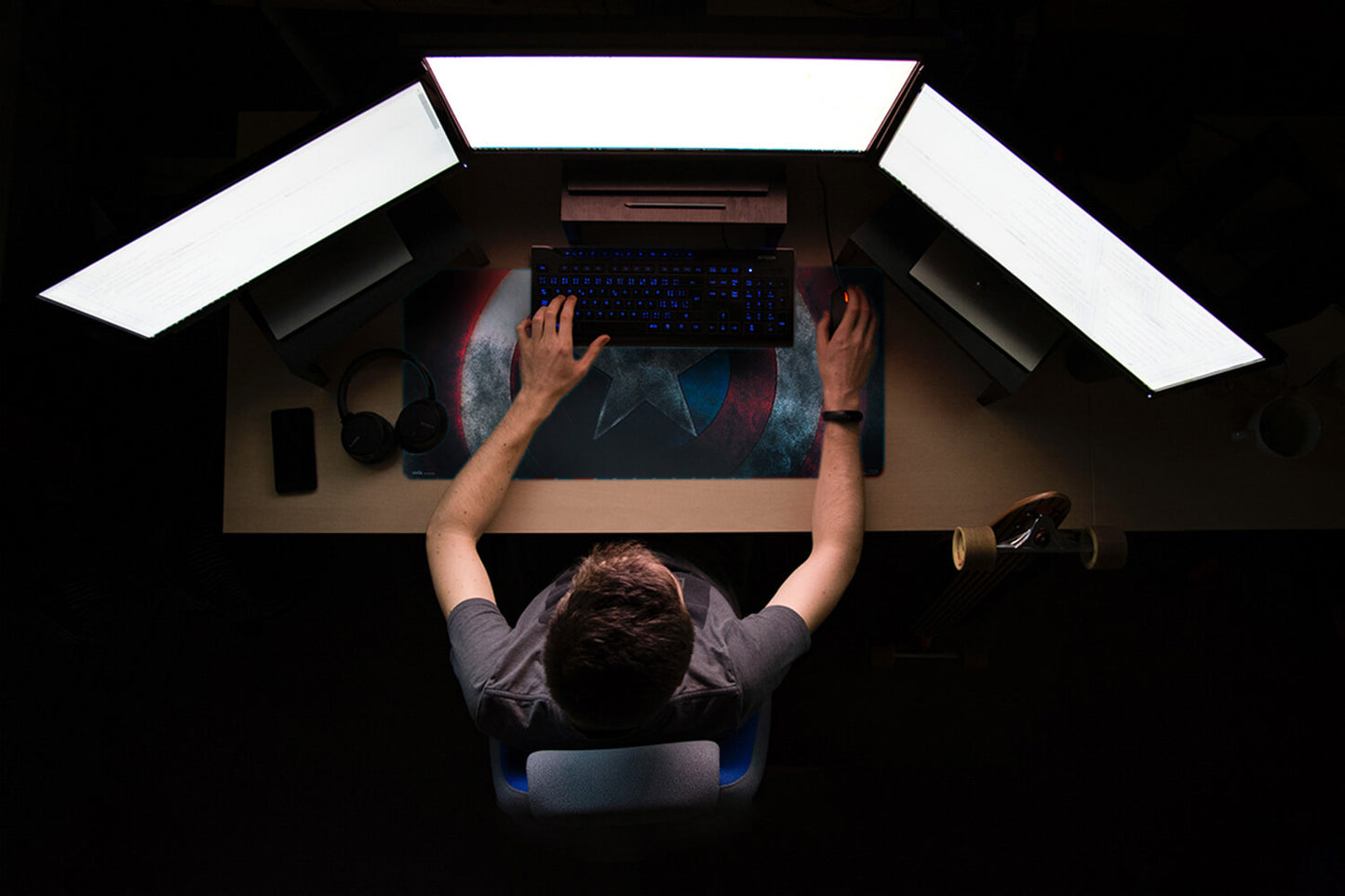 Alfombrilla Escritorio Capitan America Marvel