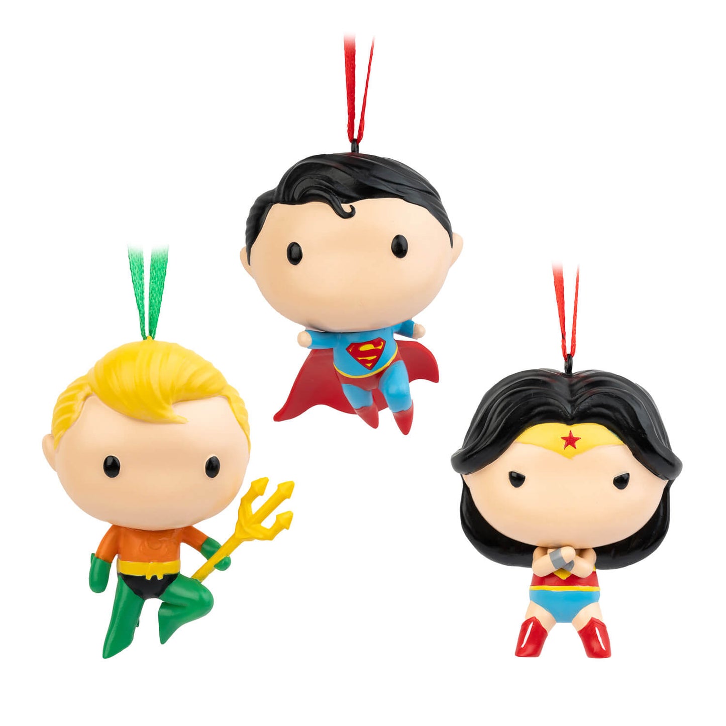 Set Adornos Navidad Dc Comics Superman, Wonder Woman Y Aquaman