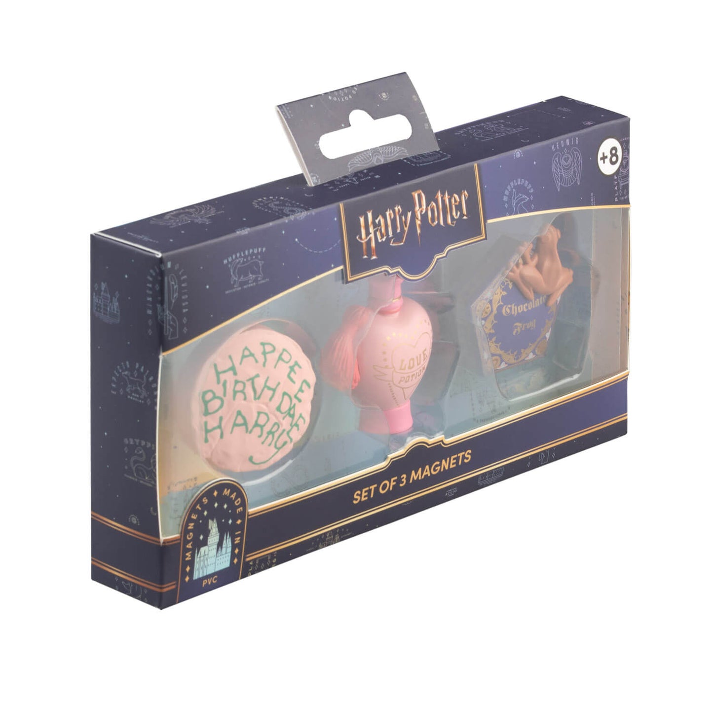 Set De Imanes Harry Potter Rana De Chocolate, Amortentia Y Tarta