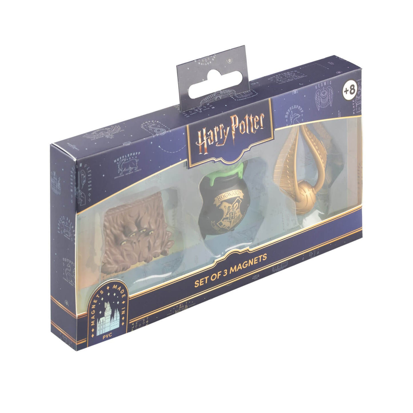 Set De Imanes Harry Potter Caldero, Snitch Y Libro De Los Monstruos