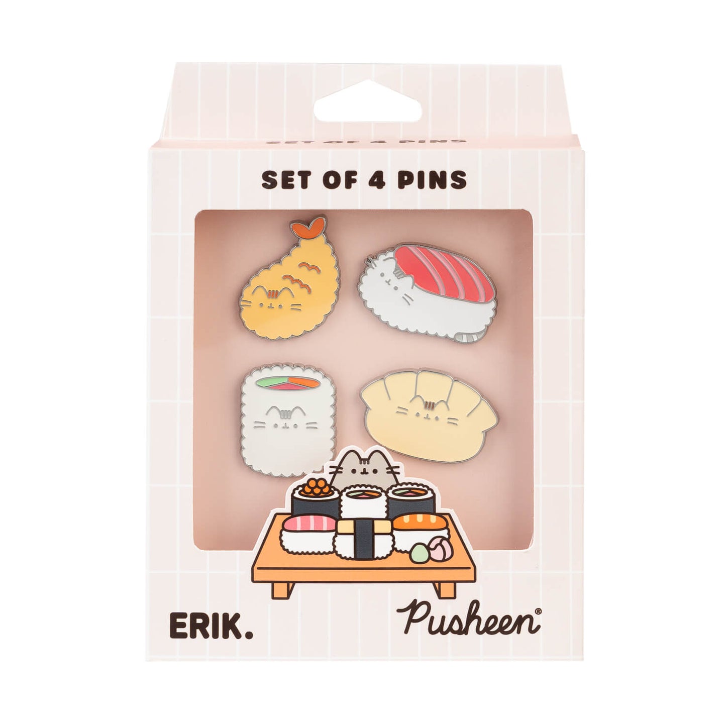 Set De Pins Pusheen Sushi Roll