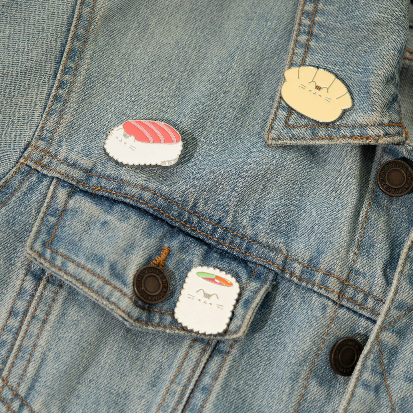 Set De Pins Pusheen Sushi Roll