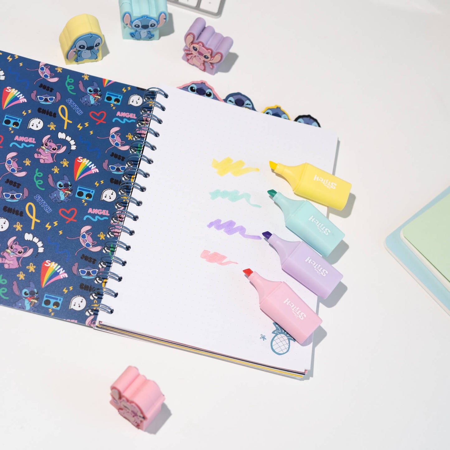 Set De Subrayadores Stitch Disney