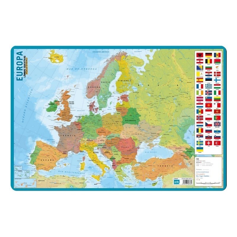 Lamina Educativa Mapa De Europa