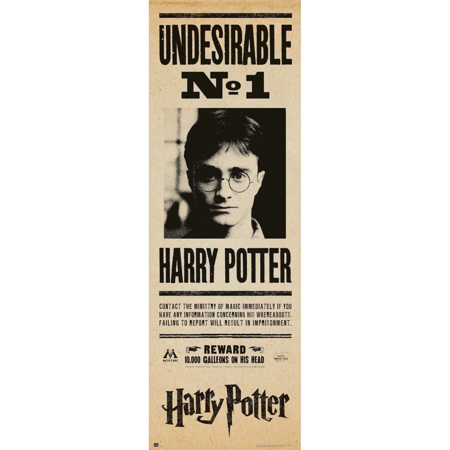 Poster Puerta Harry Potter Indeseable Nº1