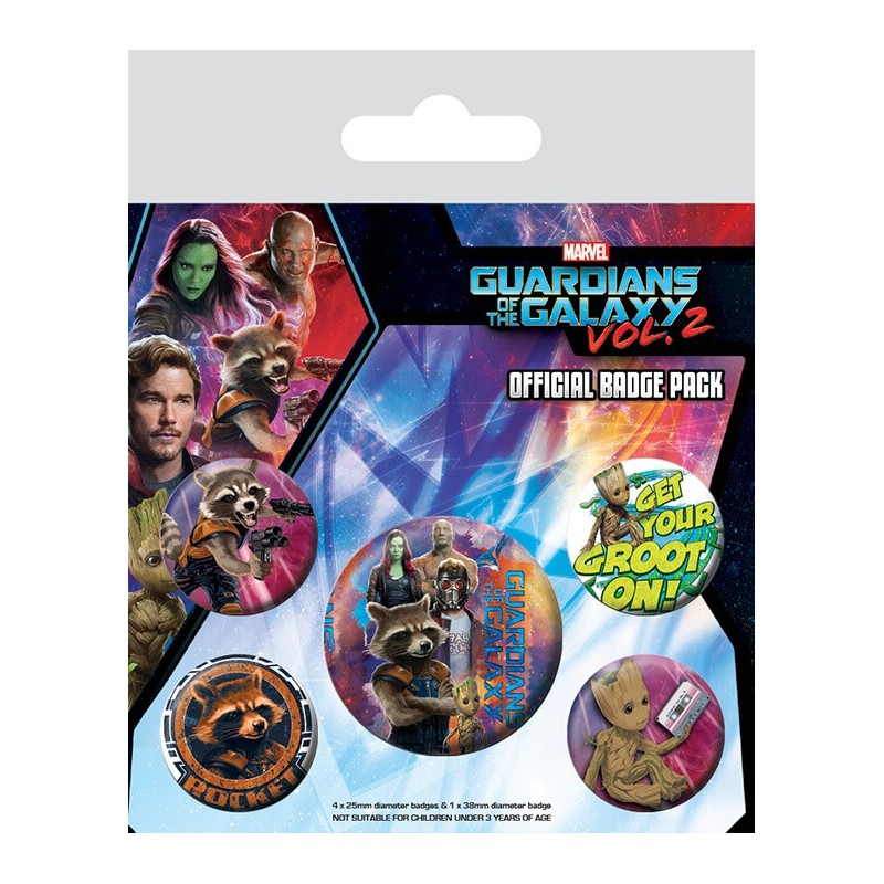 Pack de Chapas Guardianes de la Galaxia Vol. 2