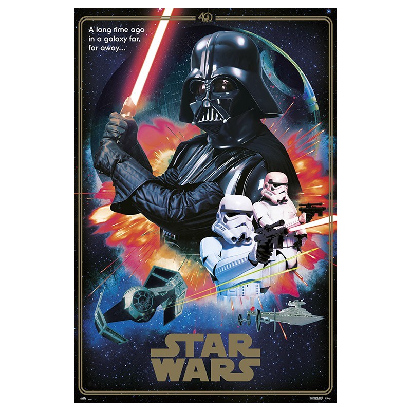 Poster Star Wars 40 Aniversario Villains