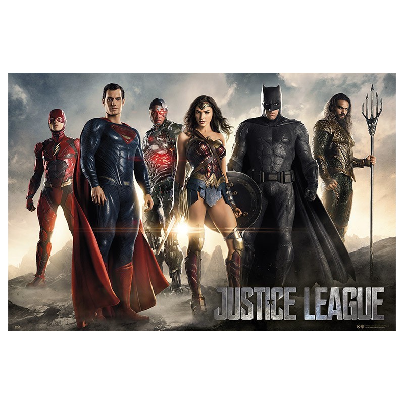 Poster Liga De La Justicia Personajes DC Comics