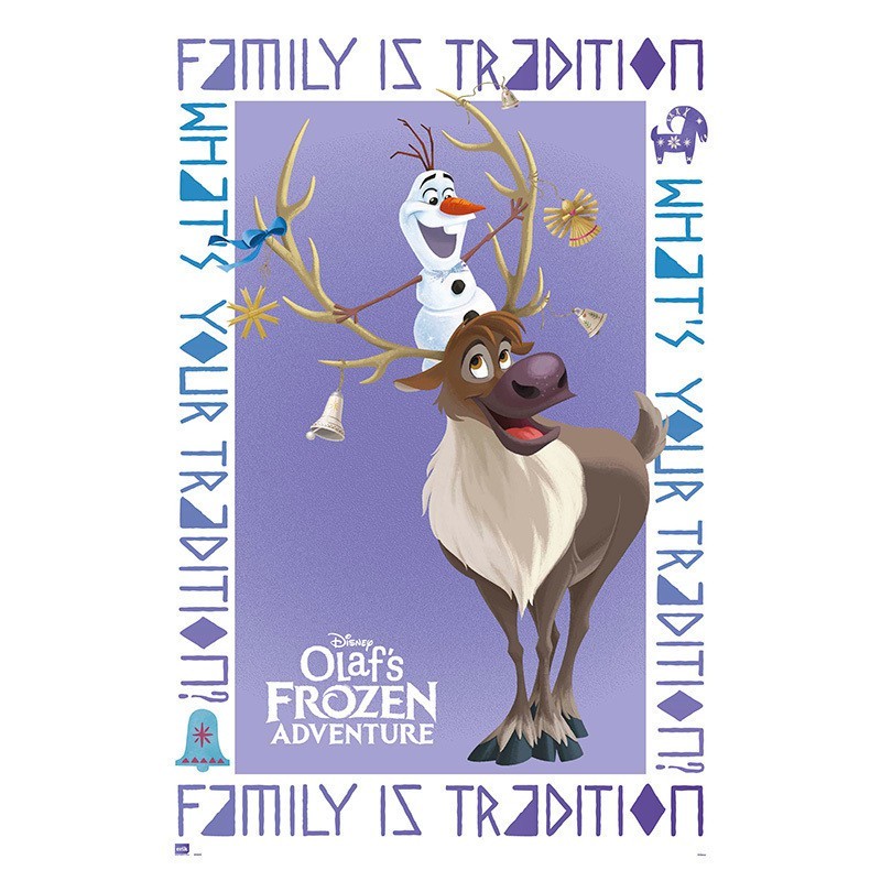 Poster Frozen Aventuras de Olaf & Sven