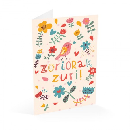 Tarjeta Felicitacion Cumpleaños Zoriorak Zuri