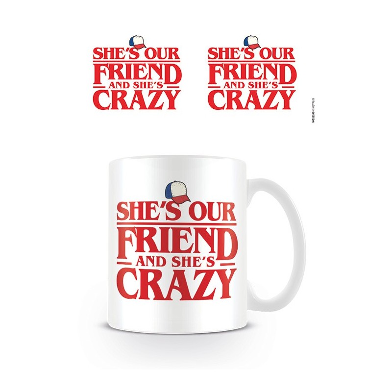 Taza Stranger Things She Is Our Friend