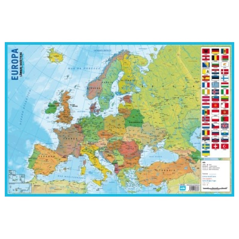 Lamina Didactica Portugues Mapa Da Europa