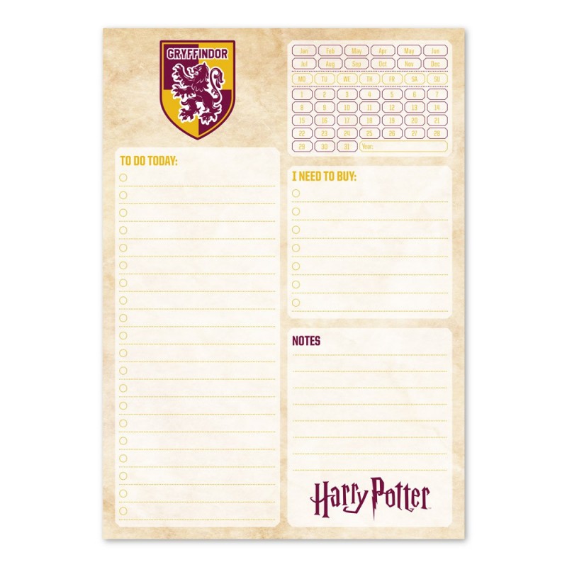 Bloc Notas De Escritorio Harry Potter Gryffindor