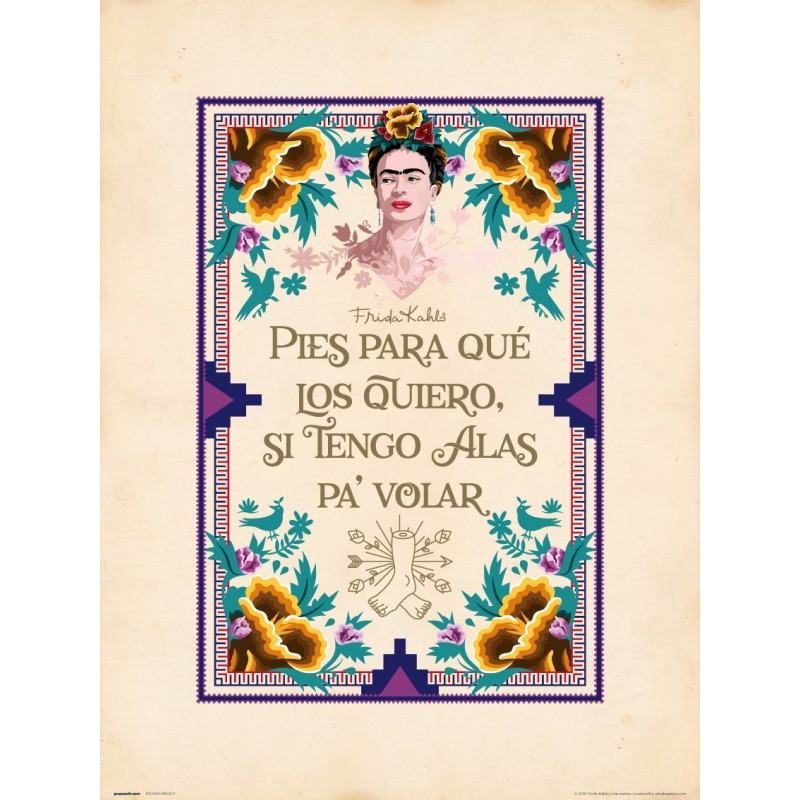 Print Frida Kahlo Pies Para Que 30X40 Cm