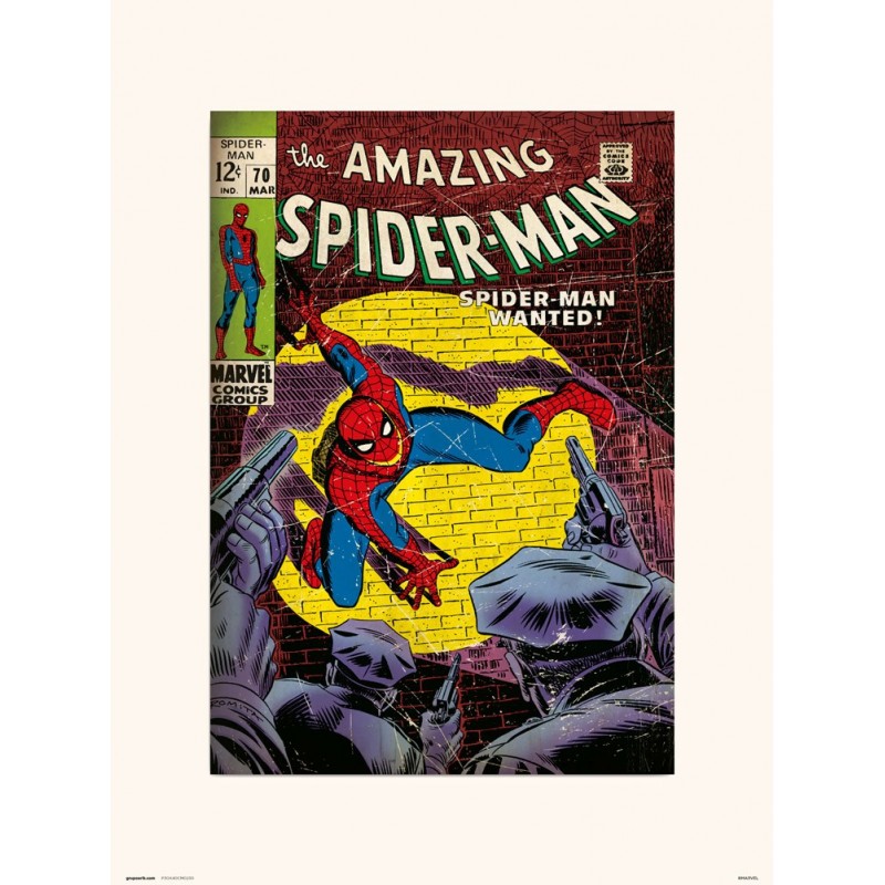 Print The Amazing Spider-Man Wanted Marvel Comics 30X40 Cm