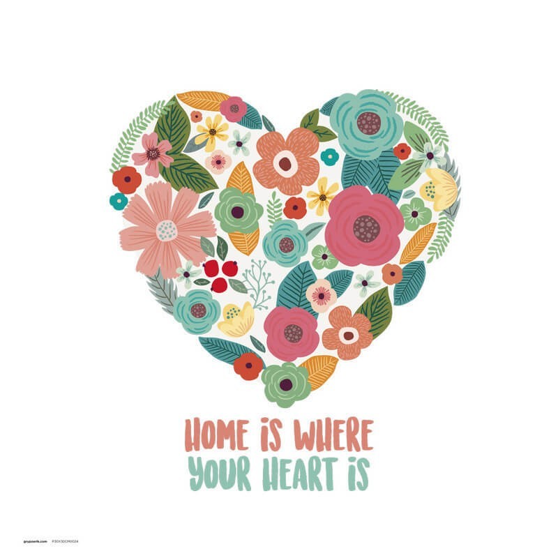 Print Home Is Where Your Heart Is 30X30 Cm