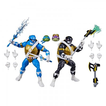 Atlas Comorama Aceptado Set Figuras Donatello y Leonardo Power Rangers Tortugas Ninja