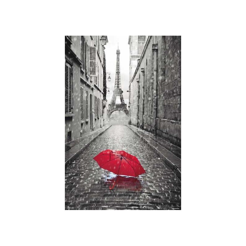 Maxi Poster Paris Paraguas Rojo