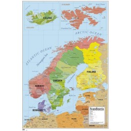 Maxi Poster Mapa Escandinavia