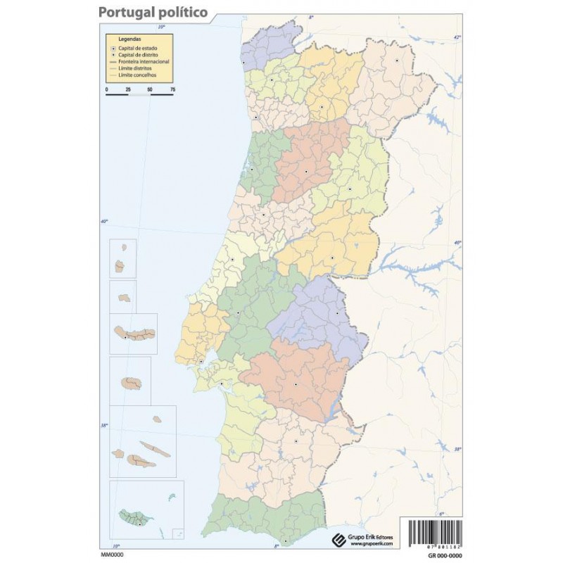 Pack mapas mudos Portugal (5+5)