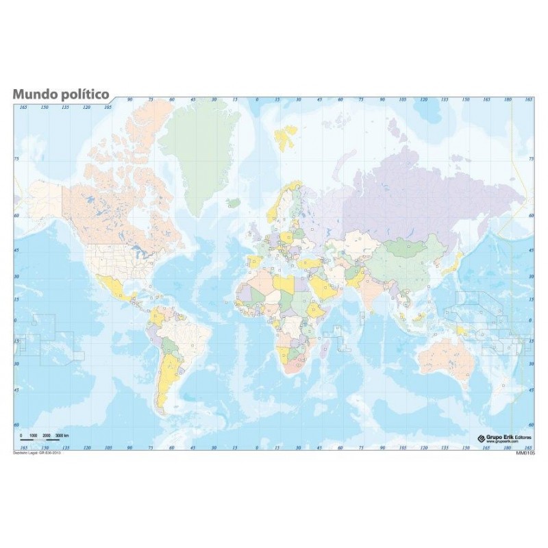 Pack mapas mudos Mundo - en Portugues (5+5)
