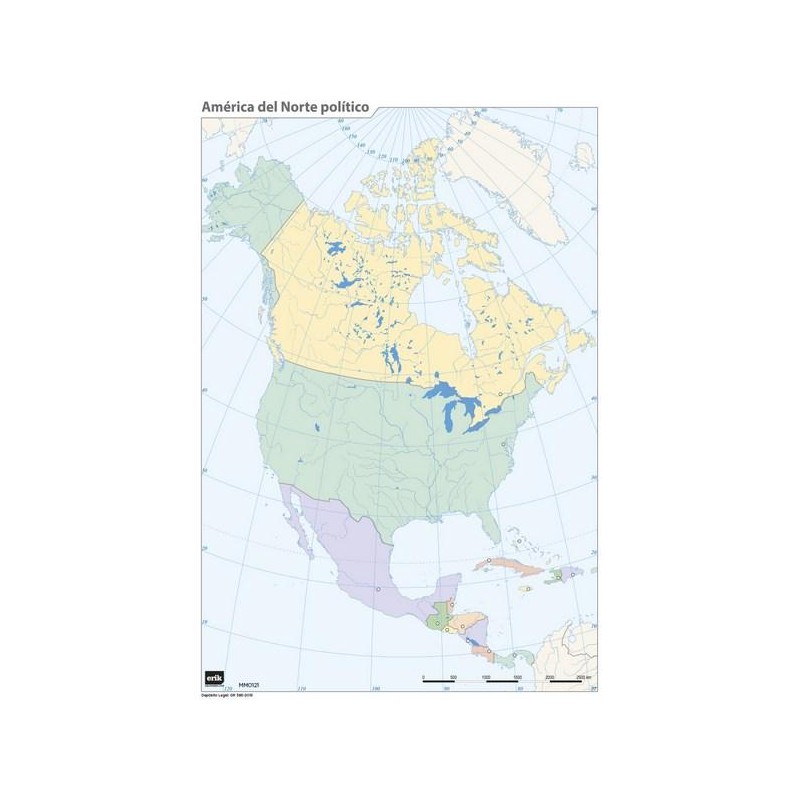 Pack mapa mudo America del Norte (5+5)