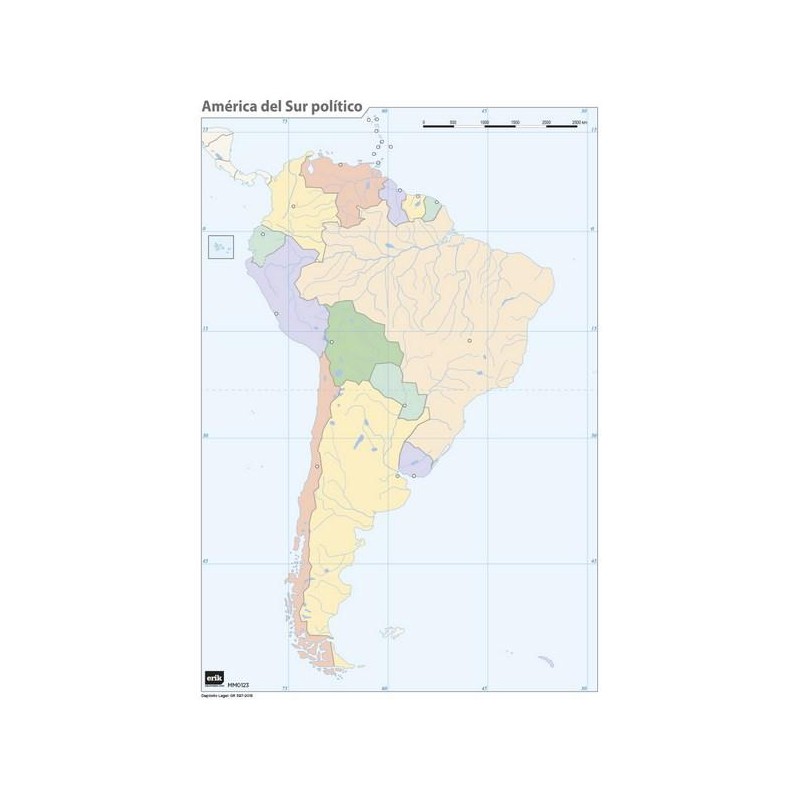 Pack mapa mudo América del Sur (5+5)