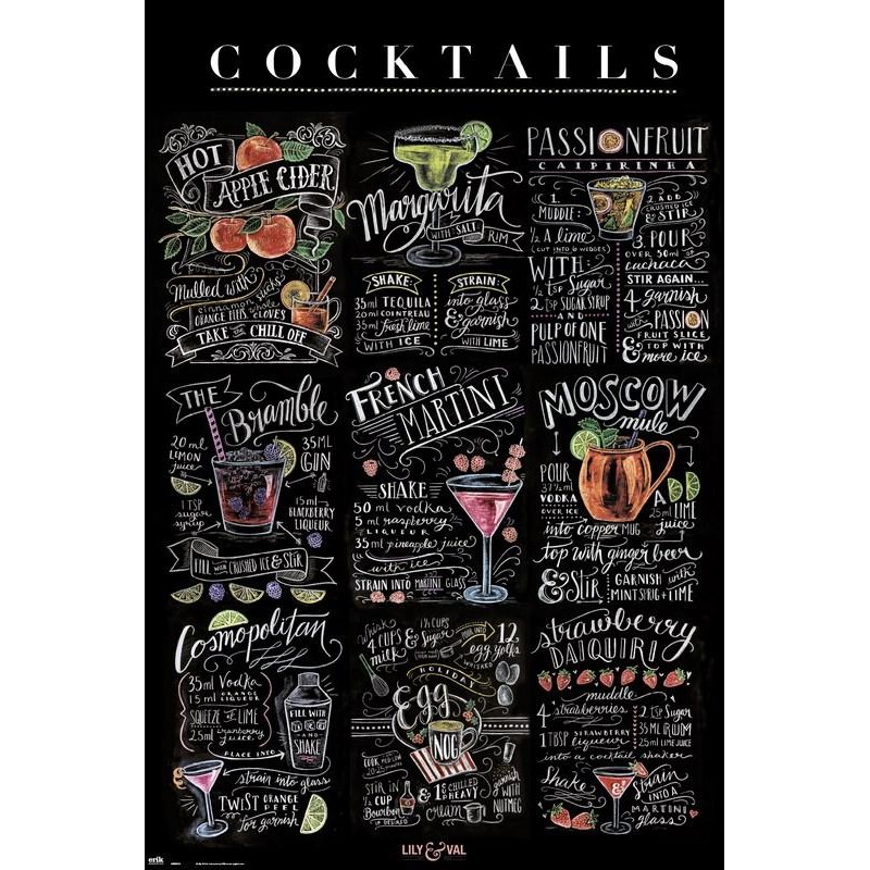 Poster Lily & Val Cocktails