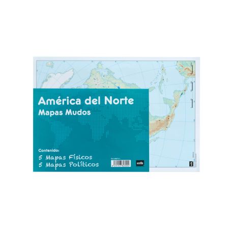 Pack mapa mudo America del Norte (5+5)