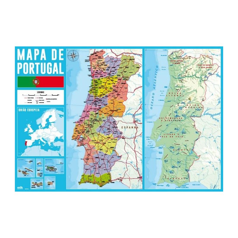 Vade Escolar Mapa De Portugal de Escritorios