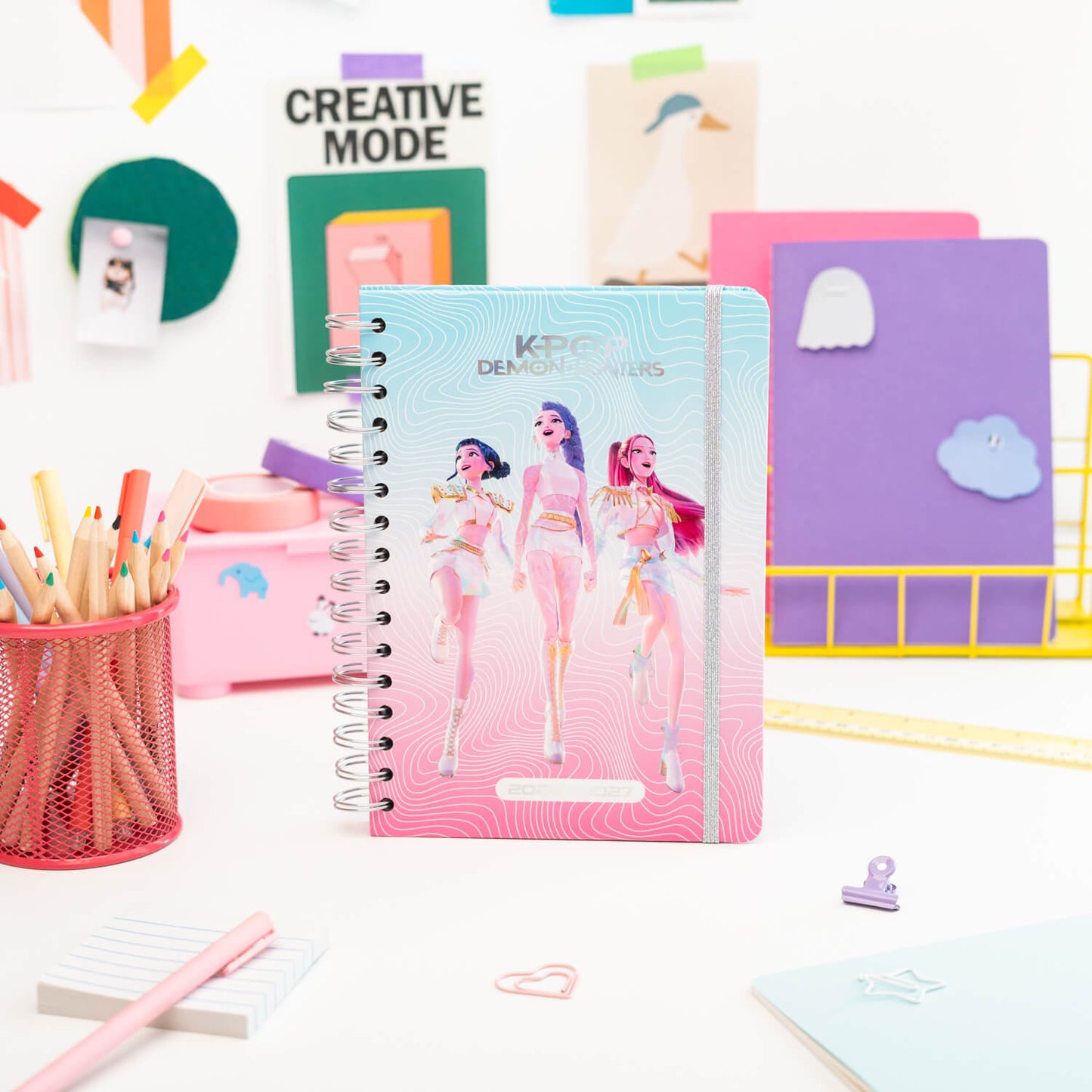 Agenda Escolar 2026/2027 K-Pop Demon Hunters Semana Vista 12 Meses A5